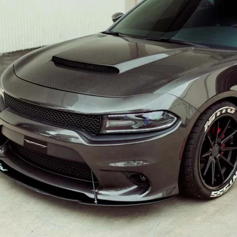 For  CHARGER 2015-2018 Carbon Fiber Hood with Heat Dissipation New Bonnet Body Kits Includes Bolts Car Accessories